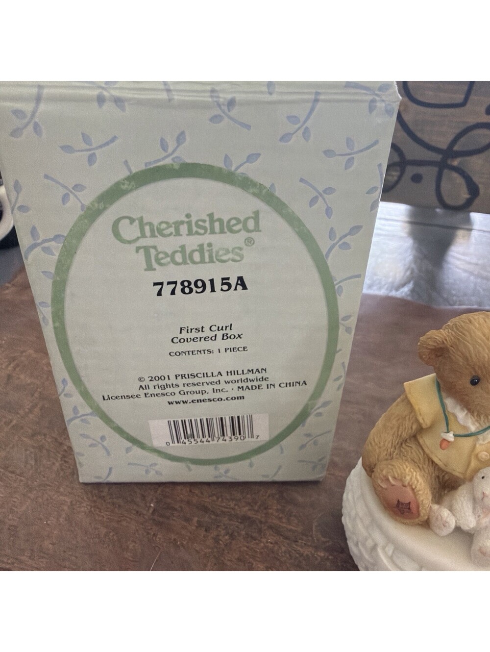 Cherished Teddies First Curl Covered Box 778915A Figurine